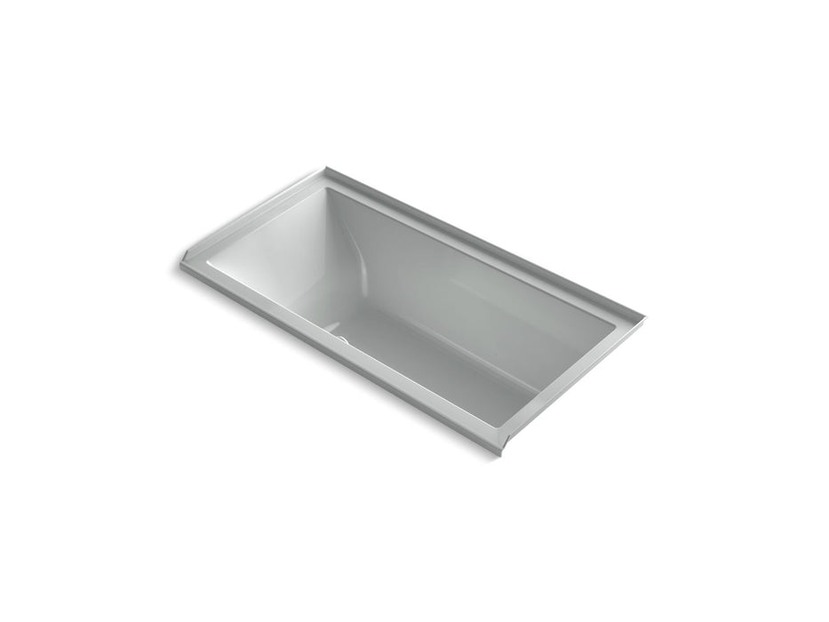 KOHLER K-1167-GHRW Underscore 60" x 30" alcove Heated BubbleMassage air bath with Bask, right drain
