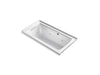 KOHLER K-1947-LW Archer 60" x 30" alcove whirlpool bath with Bask heated surface, left drain