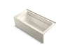 KOHLER K-1949-GHRAW Archer 66" x 32" alcove Heated BubbleMassage air bath with Bask heated surface, right drain