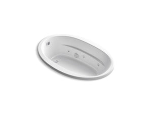 KOHLER K-6347-H Sunward 66" x 42" drop-in heated whirlpool bath