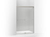 KOHLER K-707100-L Revel Sliding shower door, 70" H x 44-5/8 - 47-5/8" W, with 1/4" thick Crystal Clear glass