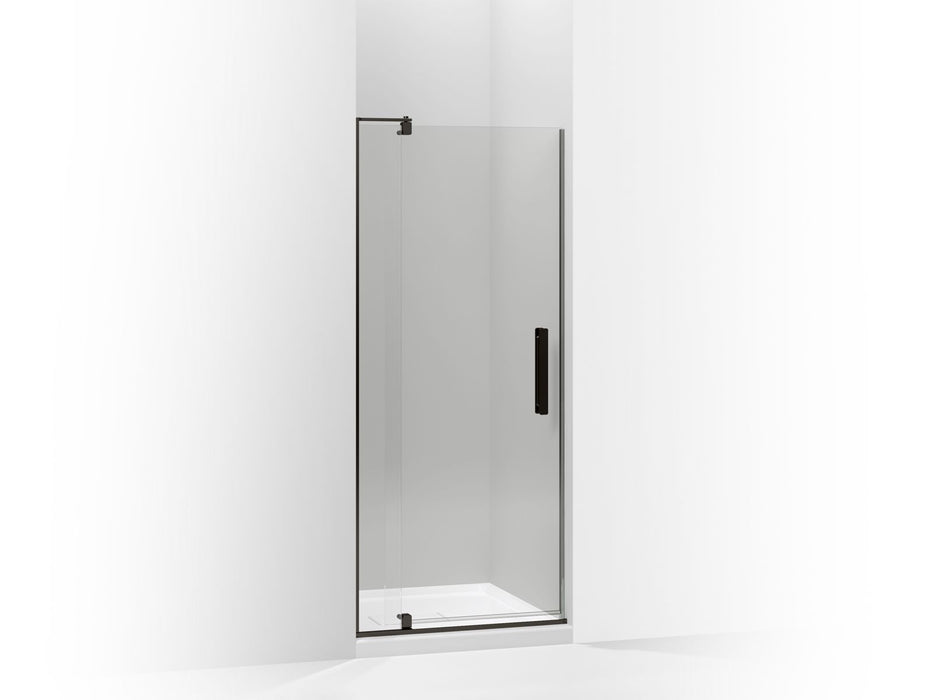 KOHLER K-707506-L Revel Pivot shower door, 74" H x 27-5/16 - 31-1/8" W, with 5/16" thick Crystal Clear glass