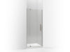 KOHLER K-707506-L Revel Pivot shower door, 74" H x 27-5/16 - 31-1/8" W, with 5/16" thick Crystal Clear glass