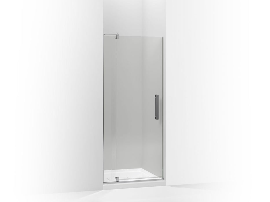 KOHLER K-707506-L Revel Pivot shower door, 74" H x 27-5/16 - 31-1/8" W, with 5/16" thick Crystal Clear glass
