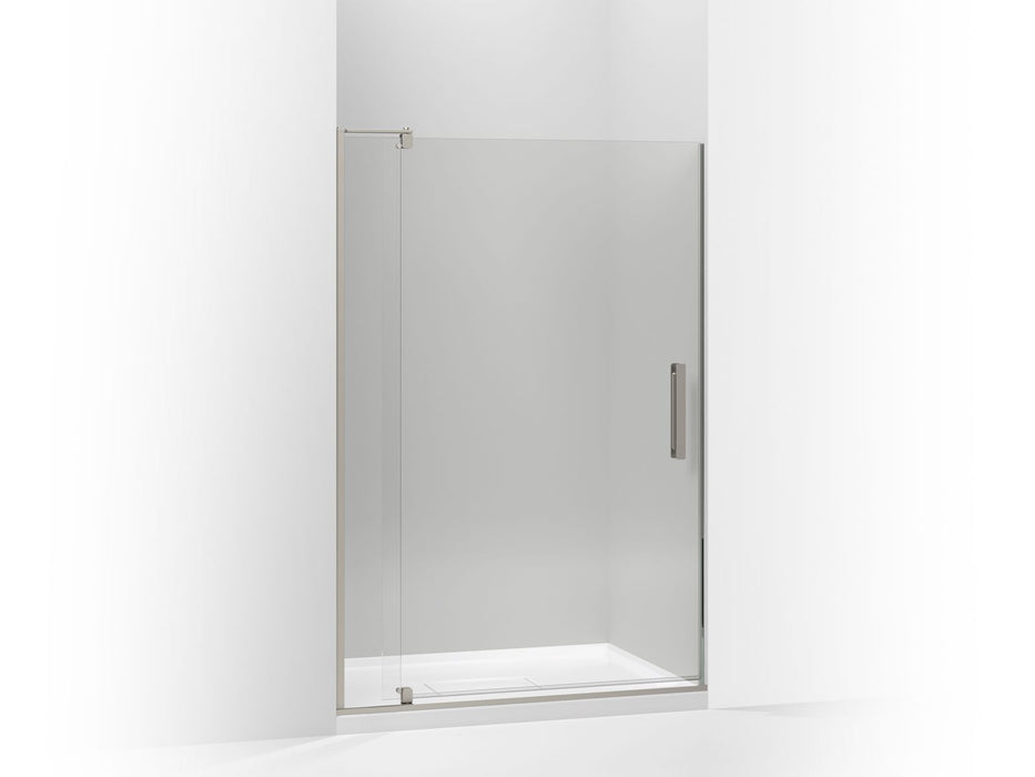 KOHLER K-707546-L Revel Pivot shower door, 74" H x 39-1/8 - 44" W, with 5/16" thick Crystal Clear glass