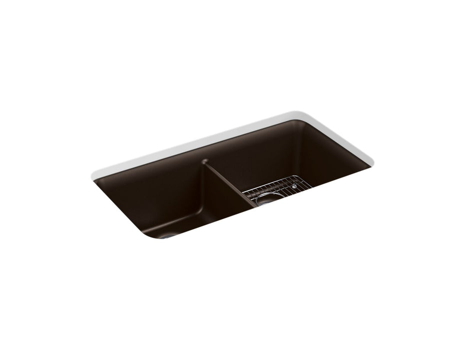 KOHLER K-8199 Cairn 33-1/2" undermount double-bowl kitchen sink