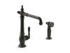 KOHLER K-99265 Artifacts Single-handle kitchen sink faucet with side sprayer