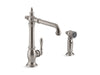 KOHLER K-99265 Artifacts Single-handle kitchen sink faucet with side sprayer