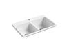 KOHLER K-8679-1A2 Riverby 33" top-mount double-bowl workstation kitchen sink