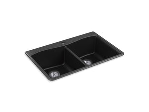 KOHLER K-8185-1 Kennon 33" top-/undermount double-bowl kitchen sink