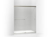 KOHLER K-707200-D3 Revel Sliding shower door, 70" H x 56-5/8 - 59-5/8" W, with 1/4" thick Frosted glass