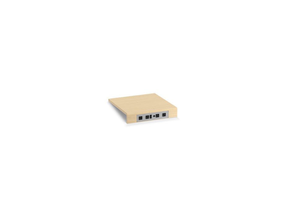 KOHLER K-99678-SH8 Tailored Vanity Collection Adjustable shelf with electrical outlets for 30" KOHLER Tailored vanities with 1 door, 3 drawers