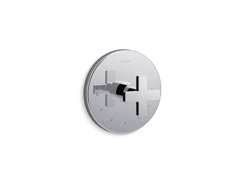KOHLER Composed MasterShower temperature control valve trim with cross handle