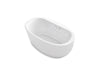 KOHLER K-1967-GH Sunstruck 65-1/2" x 35-1/2" oval freestanding Heated BubbleMassage air bath with fluted shroud