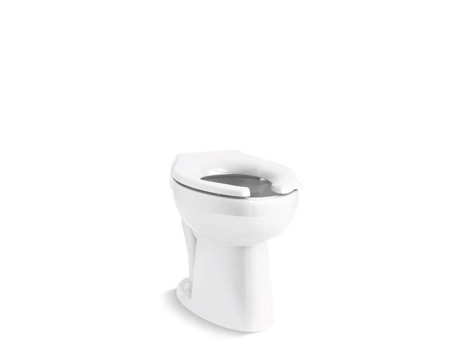 KOHLER K-96058-SSL Highcliff Ultra Floor-mount rear spud antimicrobial flushometer bowl with bedpan lugs