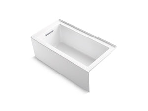 KOHLER K-20202-LA Underscore 60" x 32" alcove bath with integral apron, integral flange, and left-hand drain