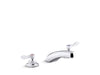 KOHLER K-800T20-4ANA Triton Bowe 0.5 gpm widespread bathroom sink faucet with aerated flow and lever handles, drain not included