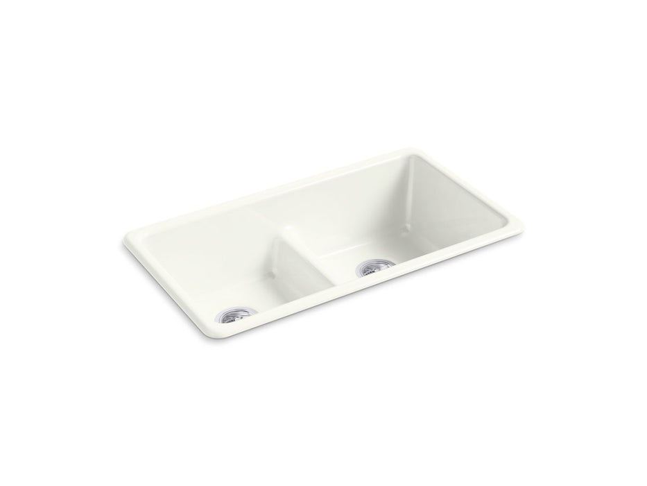 KOHLER K-5312 Iron/Tones Smart Divide 33" top-/undermount double-bowl kitchen sink