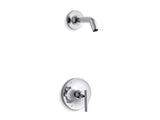 KOHLER K-TLS14422-4 Purist Rite-Temp shower trim kit with lever handle, without showerhead