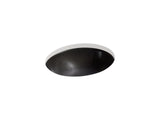 KOHLER K-77635 Shagreen Caxton 19-1/4" oval undermount bathroom sink, no overflow