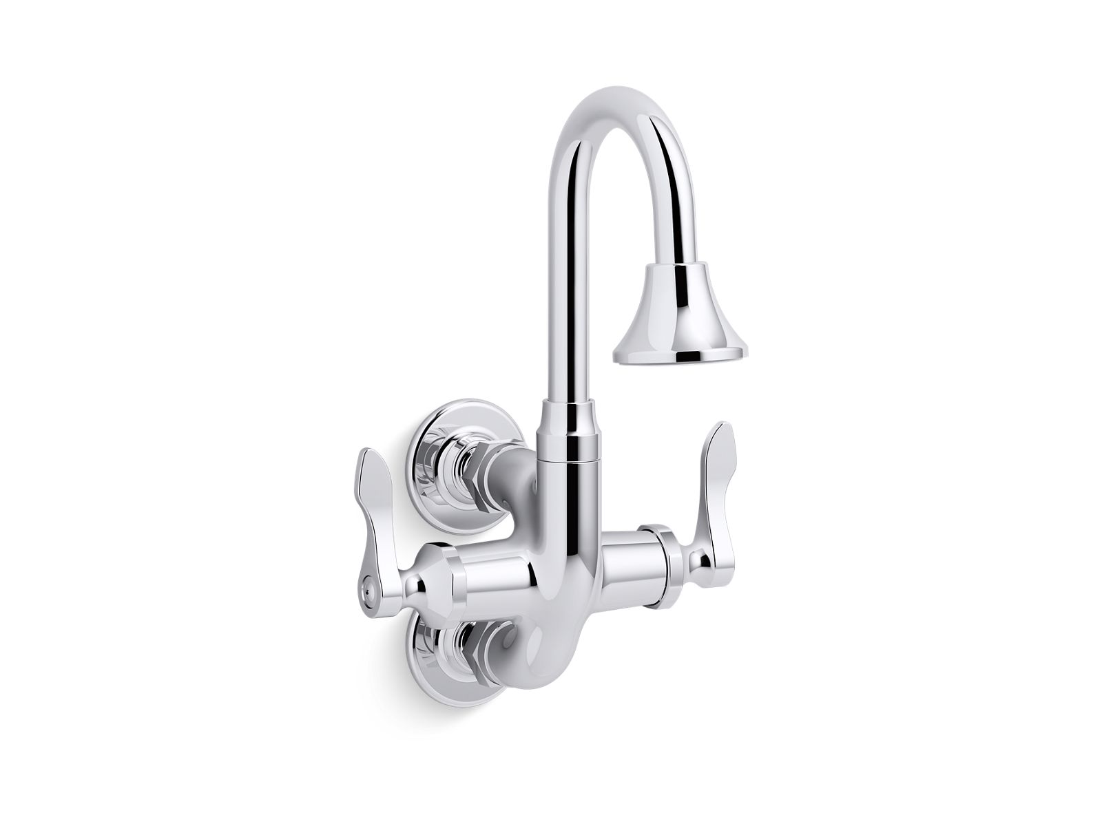 KOHLER Triton Bowe Cannock Service Sink Faucet with Gooseneck Spout, Nickel