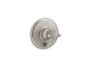 KOHLER K-T72768-3 Artifacts Rite-Temp valve trim with push-button diverter and cross handle