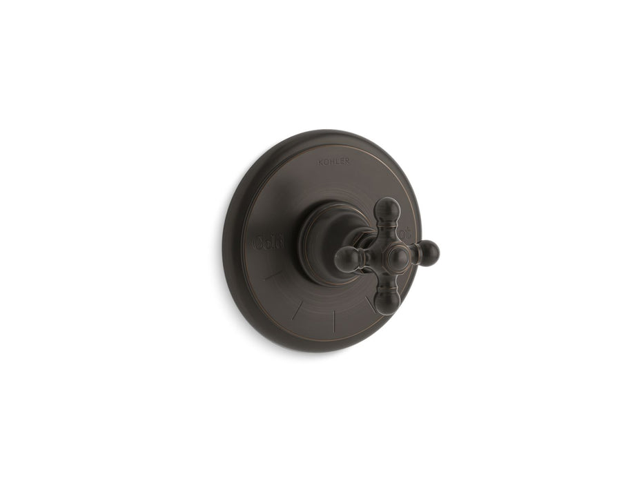 KOHLER K-T72769-3 Artifacts MasterShower temperature control valve trim with cross handle
