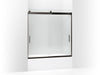 KOHLER K-706000-L Levity 62" H sliding bath door with 1/4"-thick glass