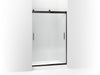KOHLER K-706008-L Levity Sliding shower door, 74" H x 43-5/8 - 47-5/8" W, with 1/4" thick Crystal Clear glass