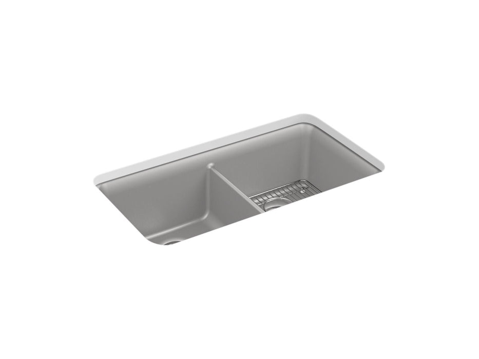 KOHLER K-8199 Cairn 33-1/2" undermount double-bowl kitchen sink
