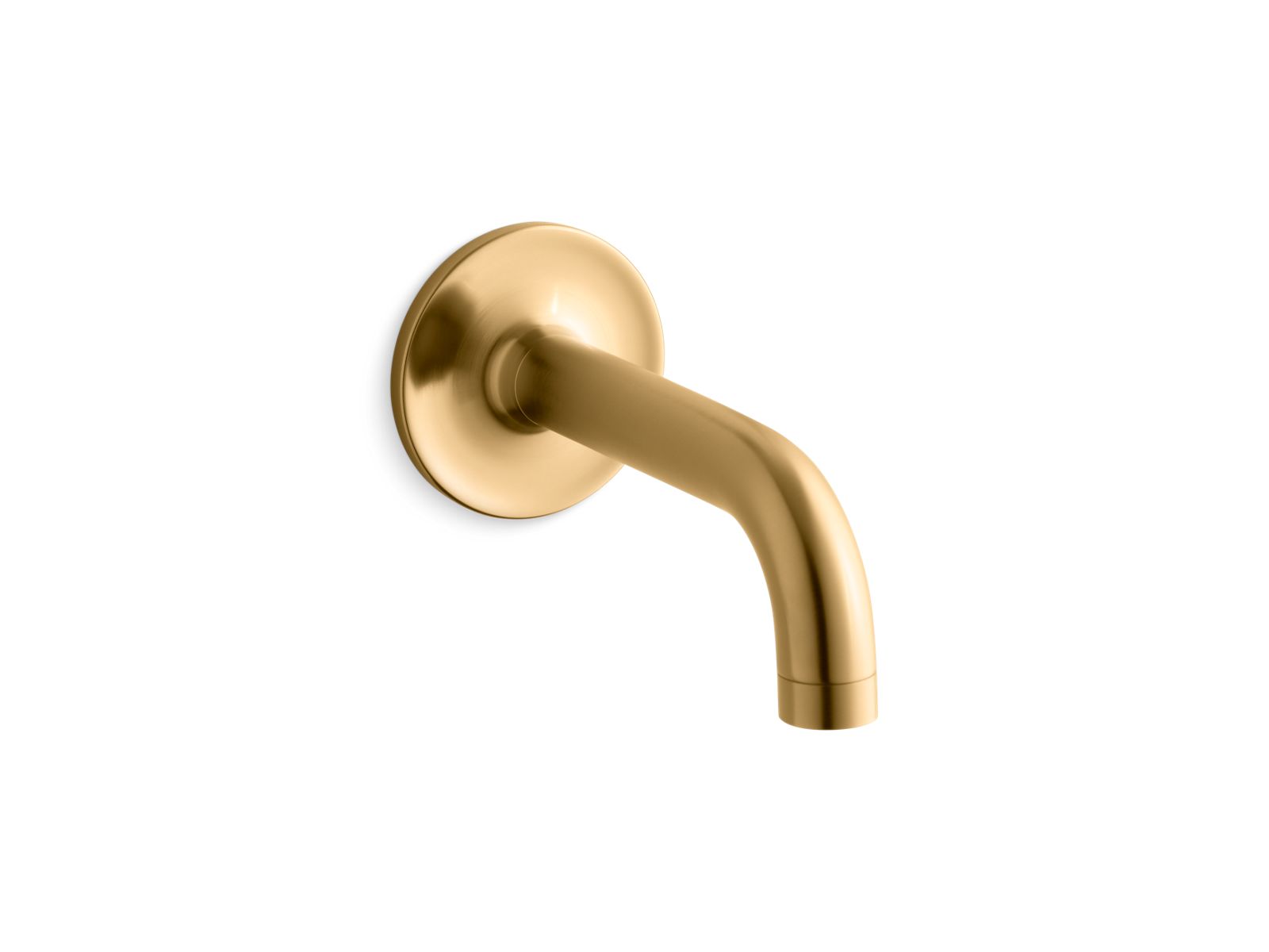 KOHLER Purist Wall-Mount Bath Spout in Vibrant Brushed Moderne Brass