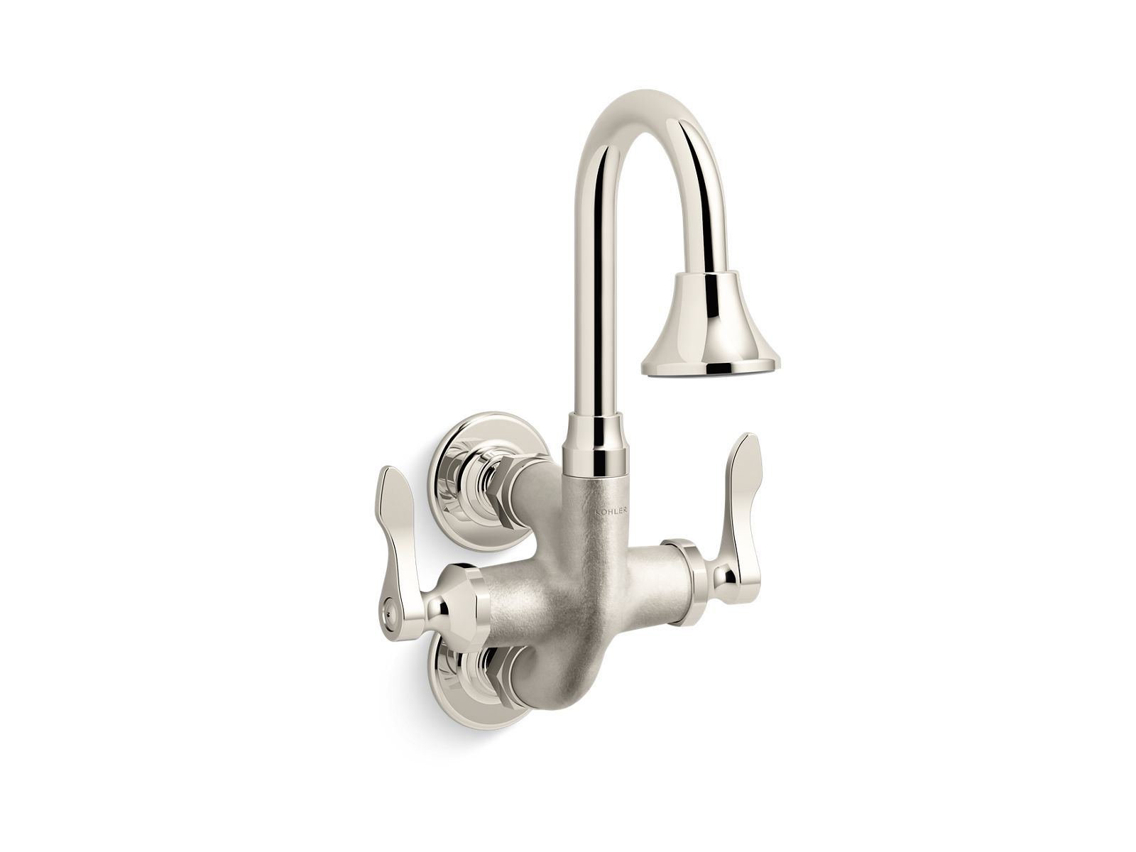 KOHLER Triton Bowe Cannock Service Sink Faucet with Gooseneck Spout, Nickel