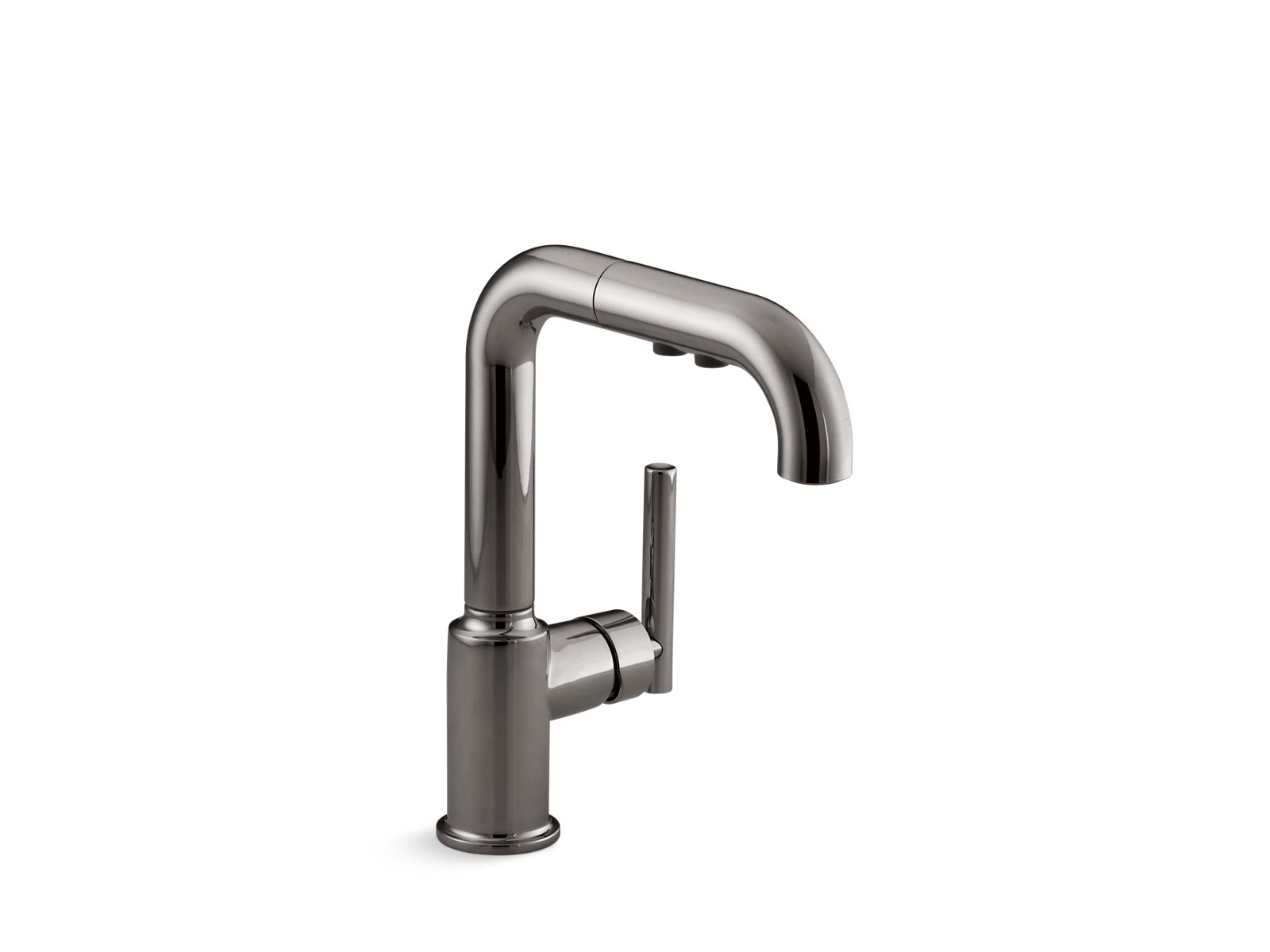 KOHLER Purist Pull-out kitchen sink faucet with three-function 