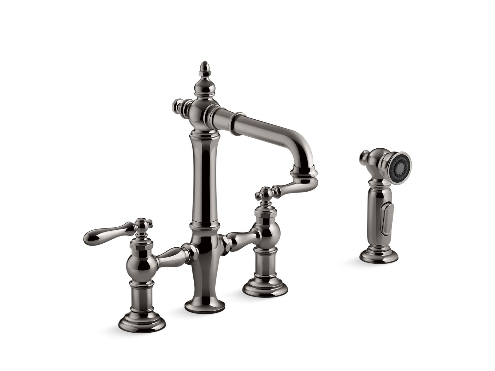 KOHLER Artifacts Two-hole bridge bar sink faucet with side KOHLER Artifacts Two-hole bridge bar sink faucet with side