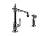 KOHLER K-99265 Artifacts Single-handle kitchen sink faucet with side sprayer