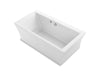 KOHLER K-6367-W1 Stargaze 72" x 36-1/4" freestanding bath with Bask heated surface and fluted shroud