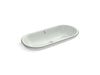 KOHLER K-20213-W Iron Plains 33" oval drop-in/undermount/vessel bathroom sink with White painted underside