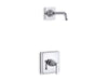 KOHLER K-TLS13134-4A Pinstripe Pure Rite-Temp shower trim kit with lever handle, without showerhead