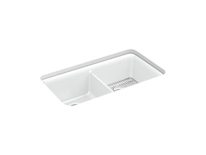 KOHLER K-8199 Cairn 33-1/2" undermount double-bowl kitchen sink