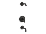 KOHLER K-T14421-4L Purist Rite-Temp bath and shower trim kit with push-button diverter and lever handle, without showerhead