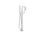 KOHLER K-T97328-4 Purist Floor-mount bath filler trim with handshower