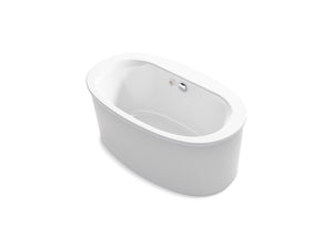 KOHLER K-24008-GH Sunstruck 60-1/2" x 34-1/2" freestanding Heated BubbleMassage air bath with straight shroud