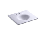 KOHLER K-3048-8 Iron/Impressions 25" Enameled cast iron vanity top with integrated round sink