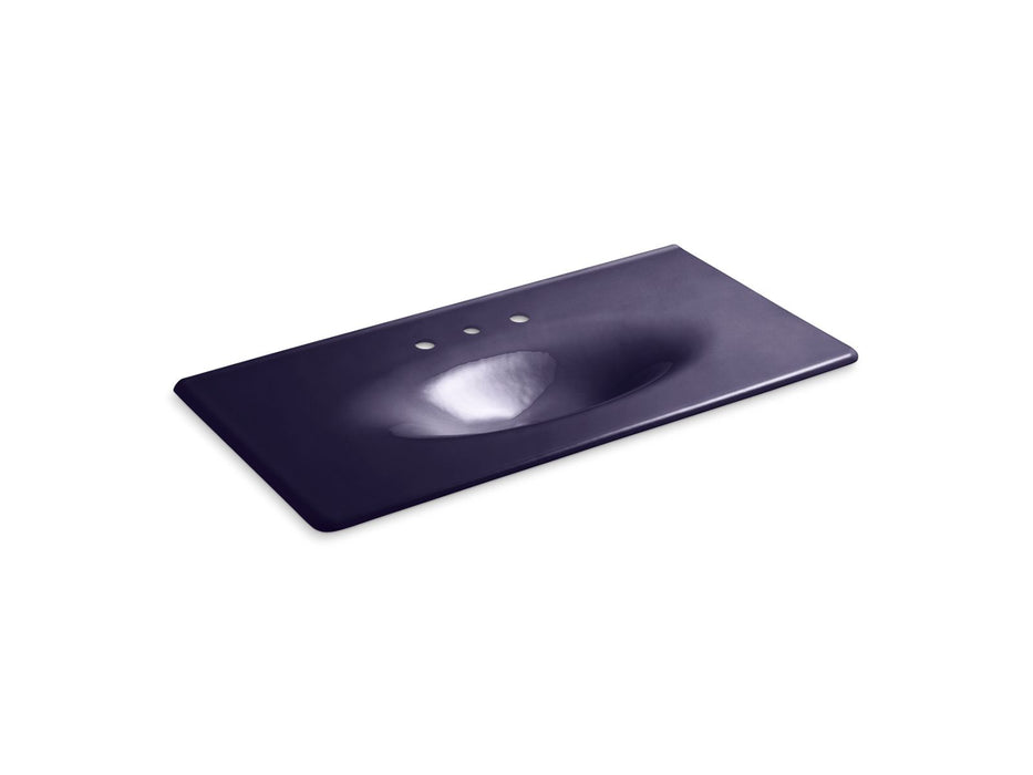 KOHLER Iron/Impressions 43" Enameled cast iron vanity top with integrated oval sink