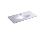 KOHLER K-3052-8 Iron/Impressions 43" Enameled cast iron vanity top with integrated oval sink
