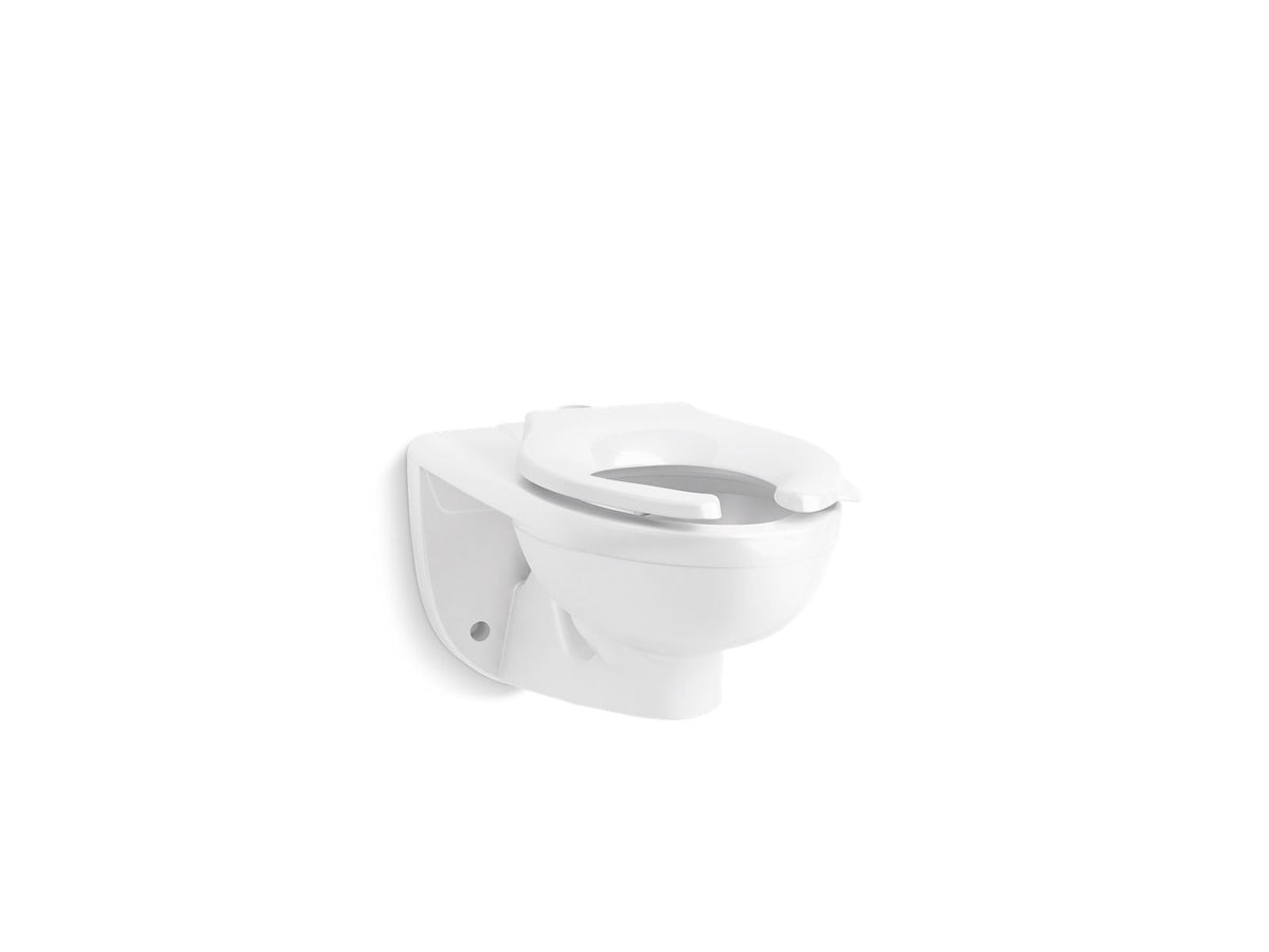 KOHLER Kingston Wall-mount top spud flushometer bowl — KOHLER