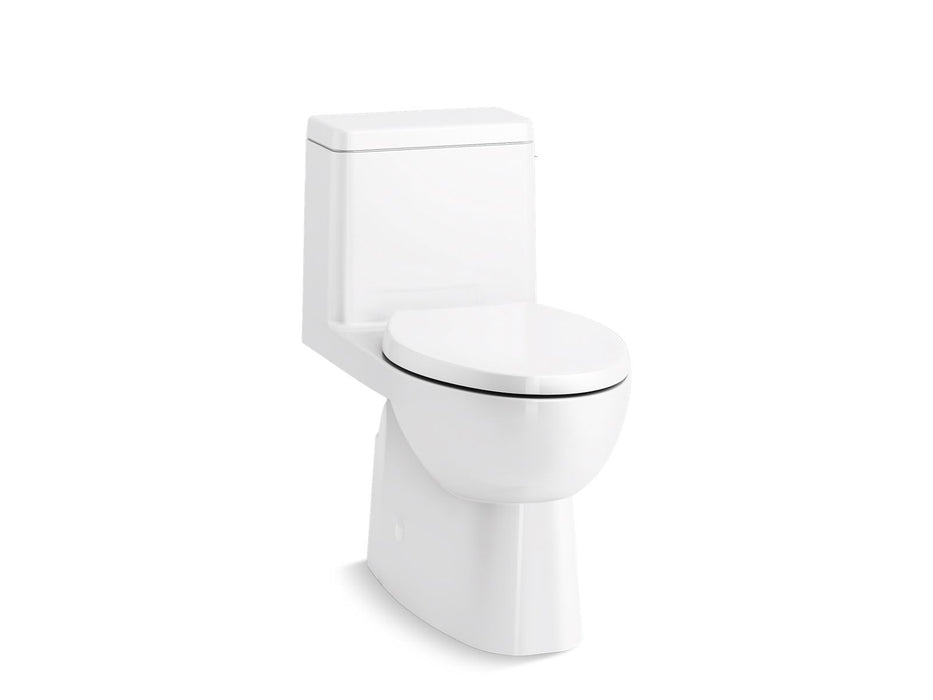 KOHLER K-78080-RA Reach One-piece compact elongated toilet with skirted trapway, 1.28 gpf