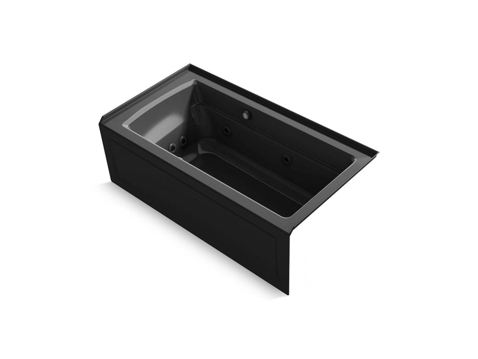 KOHLER K-1122-XGHRA Archer 60" x 32" alcove Heated BubbleMassage air bath and whirlpool, right drain