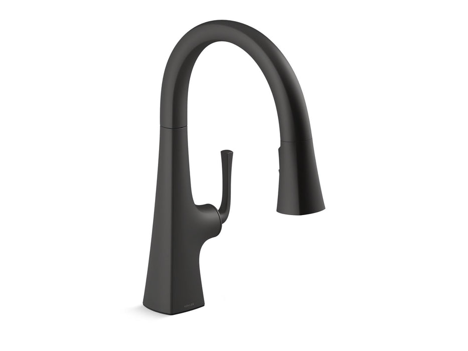 KOHLER K-22063 Graze Pull-down kitchen sink faucet with three-function sprayhead