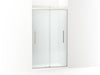 KOHLER K-707601-8D3 Pleat Frameless sliding shower door, 79-1/16" H x 44-5/8 - 47-5/8" W, with 5/16" thick Frosted glass